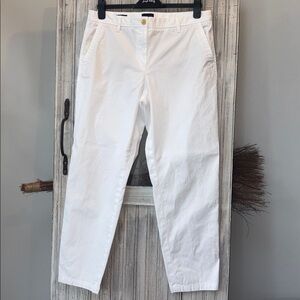 Talbots Relaxed Chino White Pants Size 10 EUC